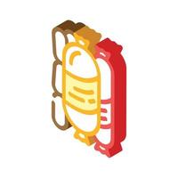 sausage department isometric icon vector illustration