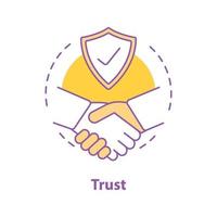 Partnership concept icon. Business deal idea thin line illustration. Trust. Agreement. Vector isolated outline drawing