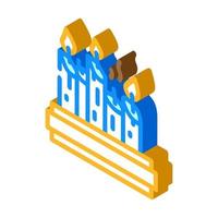 church candles isometric icon vector illustration