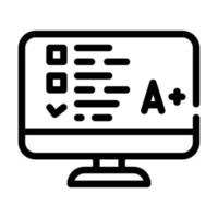 online test line icon vector black illustration