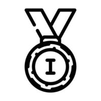 medalla atleta ganador premio línea icono vector ilustración