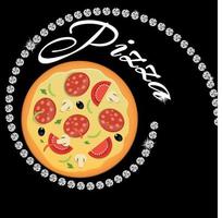 Pizza menu template vector illustration