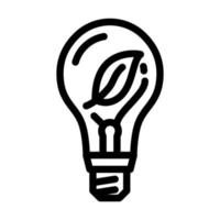 ecology light bulb line icon vector illustration