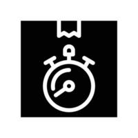 fast delivering or time out glyph icon vector illustration