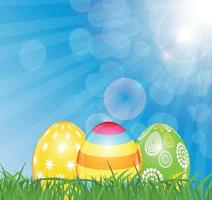 Happy Easter Spring Background Vector Illustration