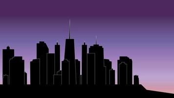 vector illustration of cities silhouette