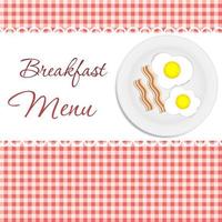 Breakfast menu  vector illustration