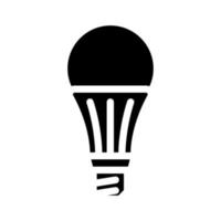 efficient light bulb glyph icon vector illustration