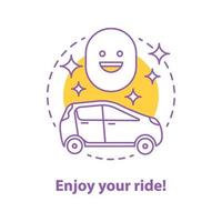 Carpooling concept icon. Successful ride sharing idea thin line illustration. Vector isolated outline drawing