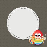 Beautiful Easter Egg Background Vector Illustration