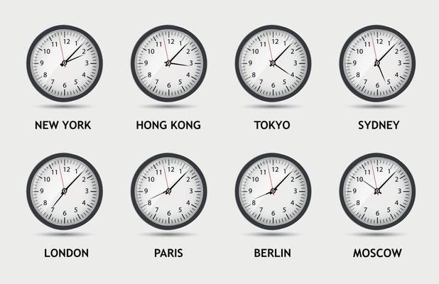 Time Zone World vector illustration