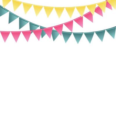 Party Background with Flags Vector Illustration. EPS 10