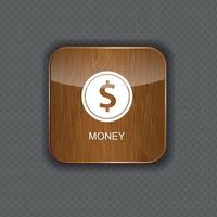 Money wood application icons vector