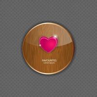 Heart wood application icons vector illustration