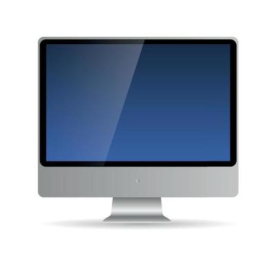 Abstract Computer display isolated on white baskground.Vector il