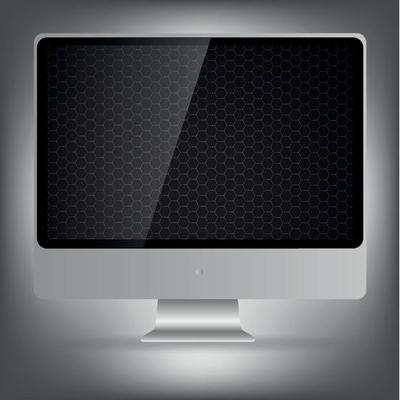 Abstract Computer display isolated on white baskground.Vector il