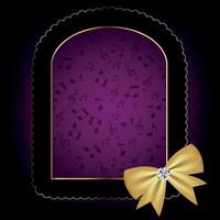 vintage frame with bow vector illustration