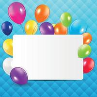 Glossy Balloons Background Vector Illustration