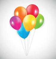 Set of Colored Balloons, Vector Illustration.