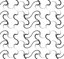 Seamless Pattern. Black and White Abstract Psychedelic Art Background. Vector Illustration.