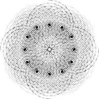 Black and White Abstract Psychedelic Art Background. Vector Illustration.