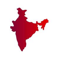 India map illustrated on white background