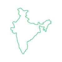 India map illustrated on white background vector