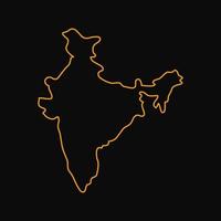 mapa de india ilustrado sobre fondo blanco vector