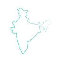 India map illustrated on white background vector