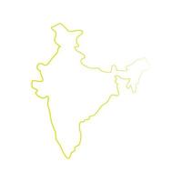 mapa de india ilustrado sobre fondo blanco vector