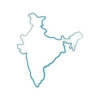 India map illustrated on white background vector