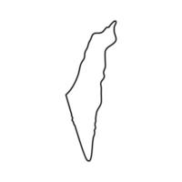 Israel mapa ilustrado sobre fondo blanco. vector