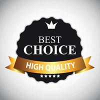 Best Choice Label with Ribbon Vector Illustration