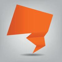 Abstract origami speech bubble vector background