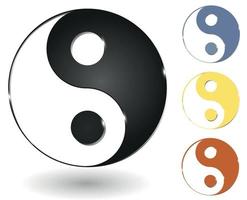 símbolo de yin yang. ilustración vectorial