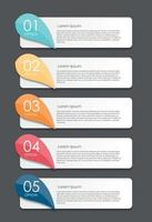 elementos de diseño infográfico para su ilustración de vector de negocio.