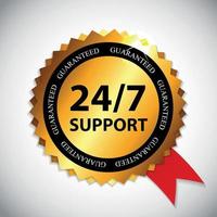 Vector 247 SUPPORT Sign, Label Template