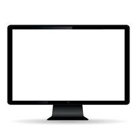 Abstract Computer display isolated on white baskground.Vector il vector