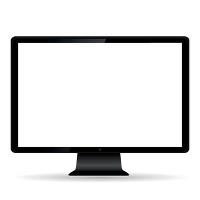 Abstract Computer display isolated on white baskground.Vector il