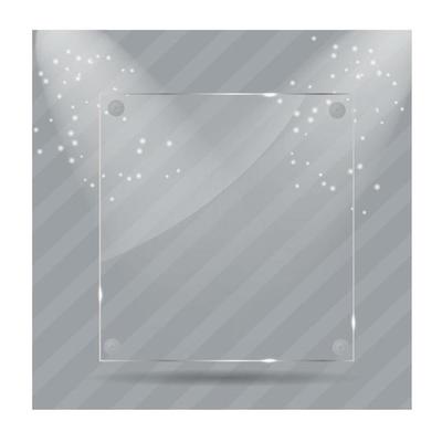 Realistic glass frames. Vector illustration