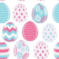 Beautiful Easter Egg Seamless Pattern Background Vector Illustration