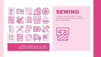 Sewing Craft Studio Landing Header Vector