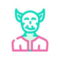 troll fantasy character color icon vector illustration