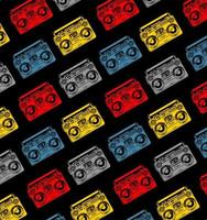 cassette player pattern with ... vector