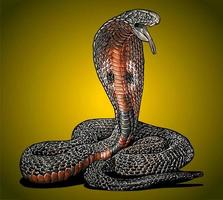 green king cobra snake 8769502 Vector Art at Vecteezy