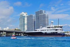 Miami skyscrapers waterfront view photo