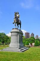 Boston, MA, 2011 - Boston Common park and skyline photo