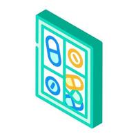 pillbox container isometric icon vector illustration color