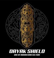 dayak shield  vector template