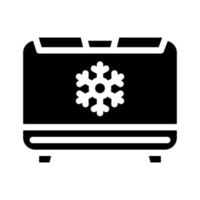 freezer electronics glyph icon vector illustration